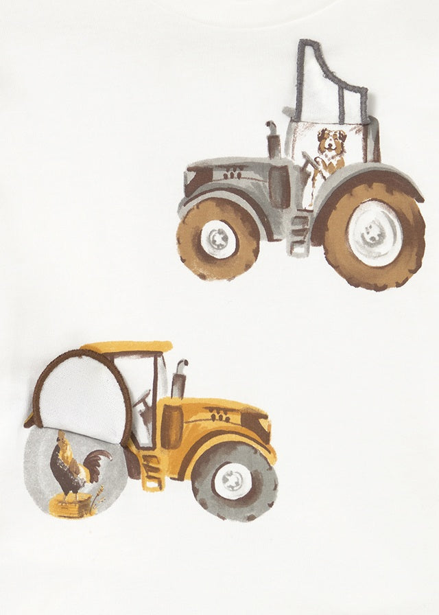 Camiseta interactiva tractor bebé