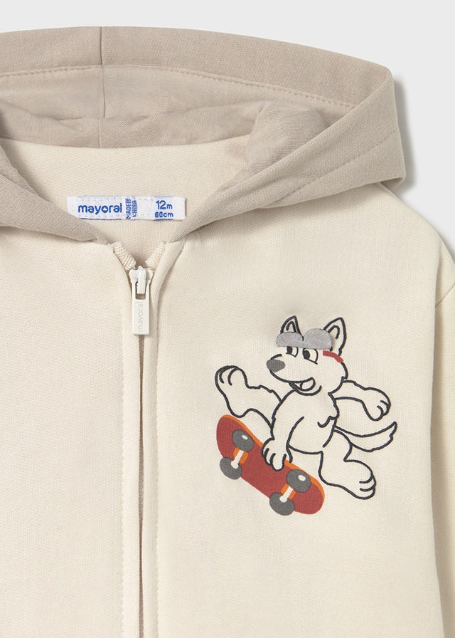 Sudadera cremallera interactiva bebé