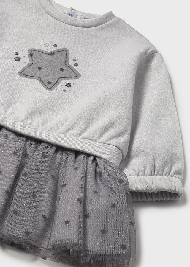 Vestido combinado tul estrella