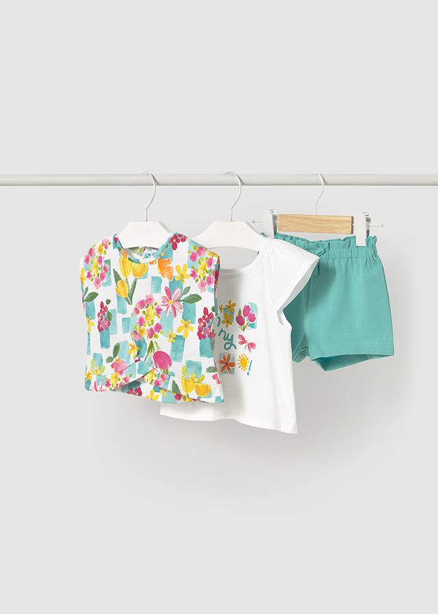 Conjunto 3 piezas flores