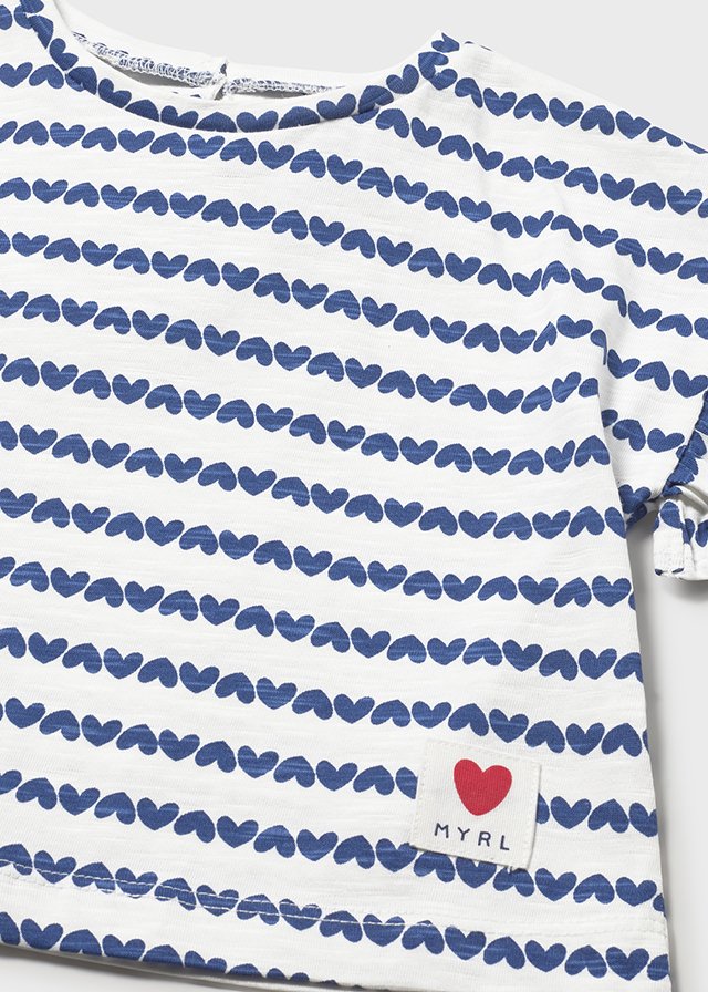 Camiseta rayas corazones
