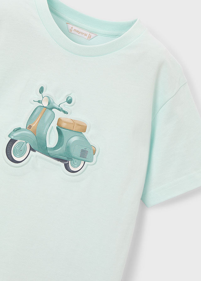 Camiseta moto relieve
