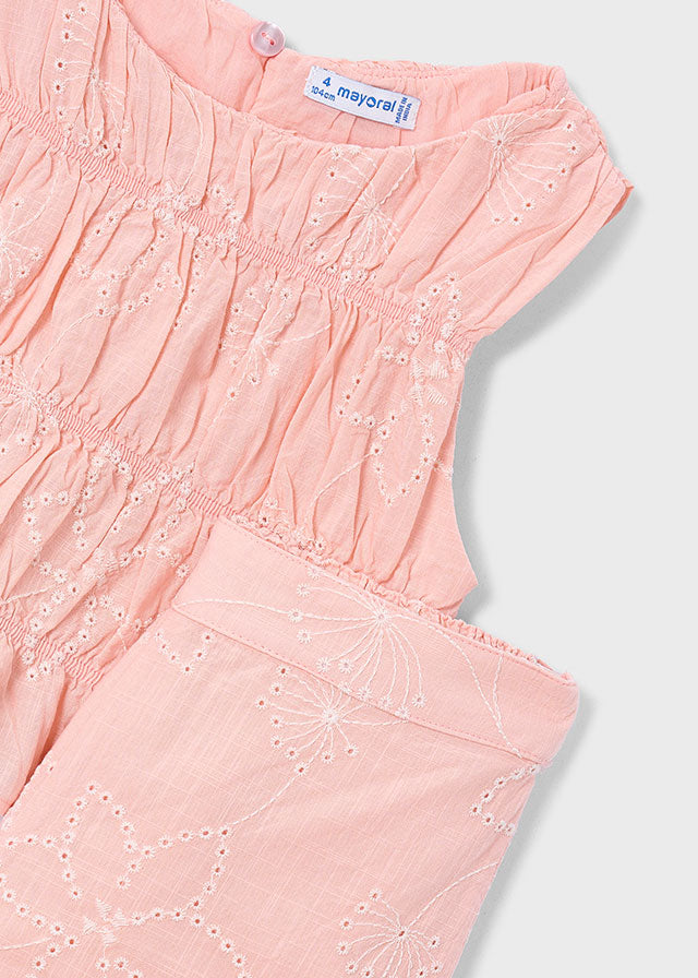 Conjunto pantalón largo y top fruncido