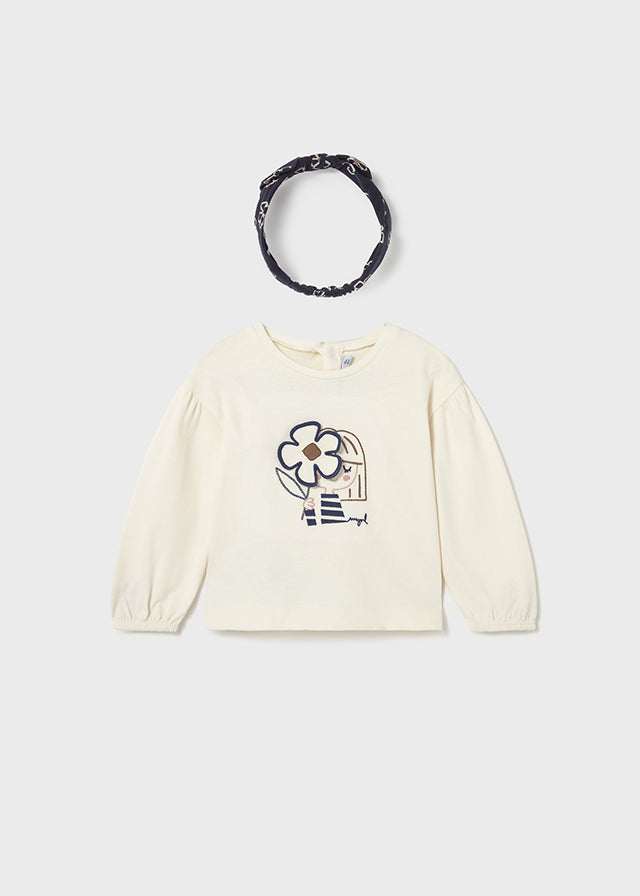 Camiseta con diadema bebé