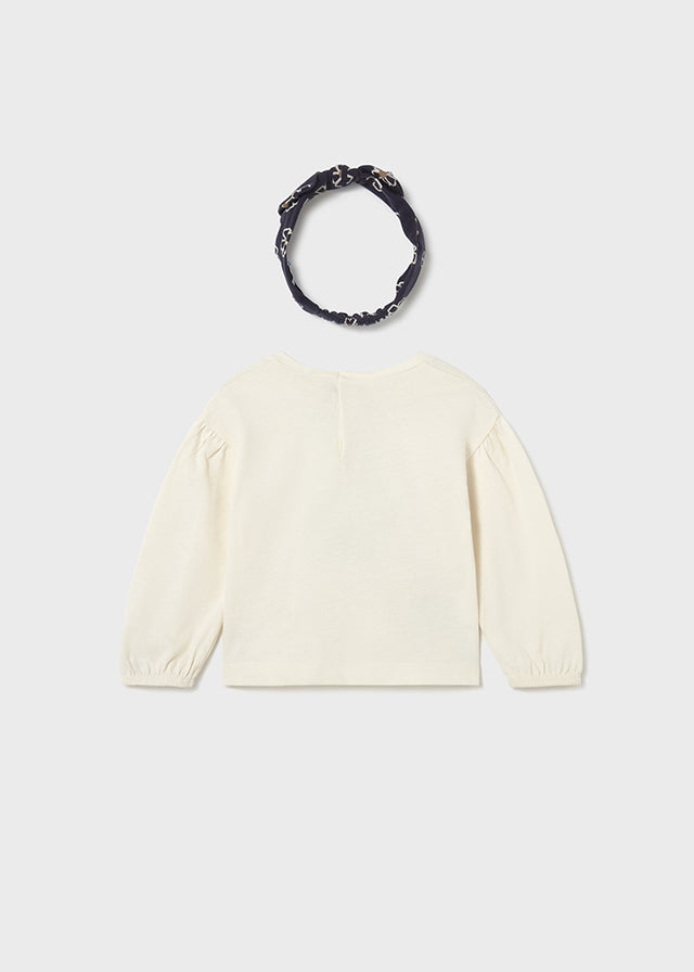 Camiseta con diadema bebé