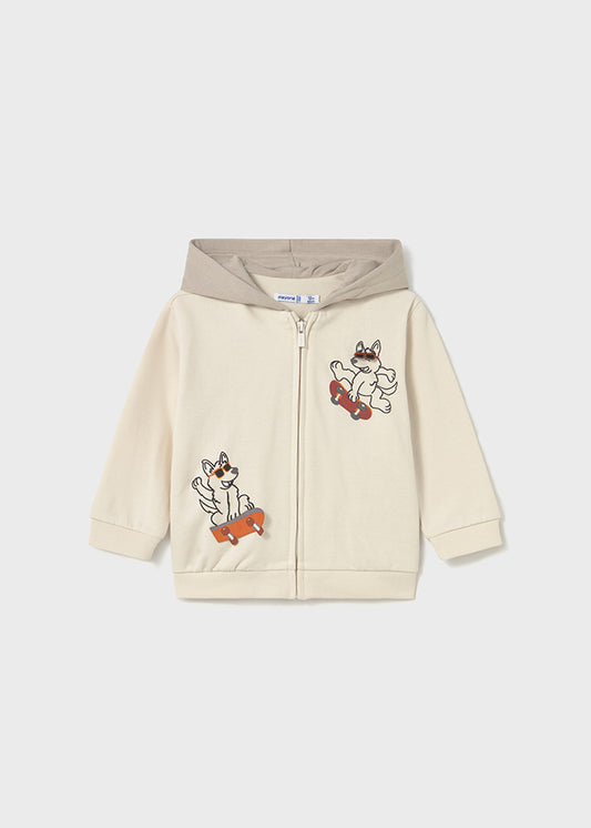 Sudadera cremallera interactiva bebé