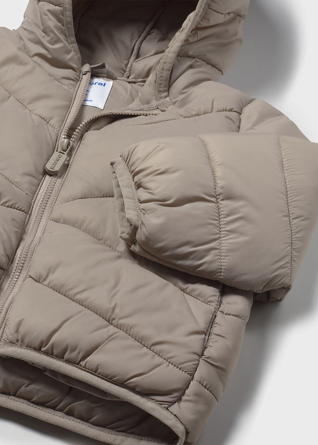 Chaquetón acolchado beige