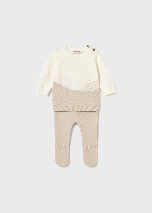 Conjunto tricot beige