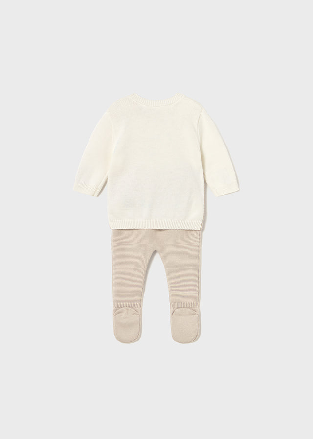 Conjunto tricot beige