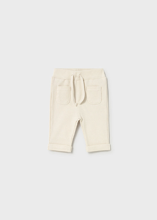 Pantalón beige canalé