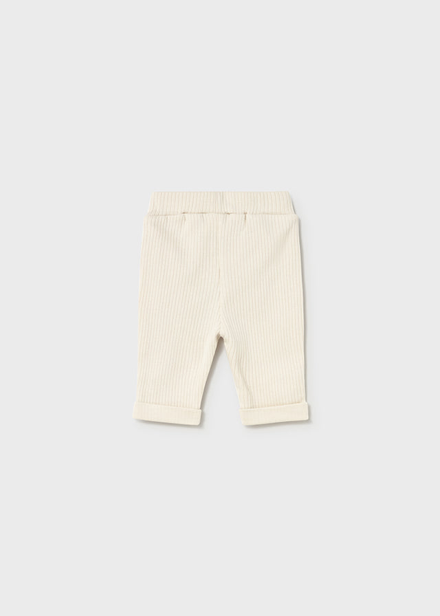 Pantalón beige canalé
