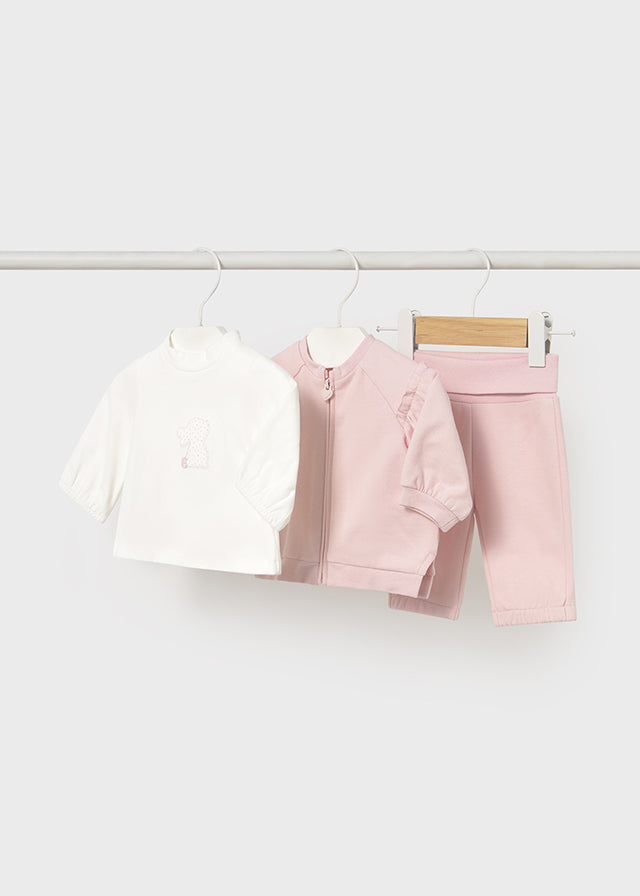 Chandal rosa felpa