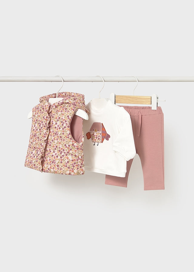 Conjunto chaleco pájaro