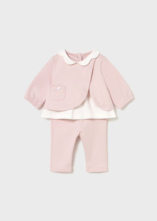 Conj. Legging rosa bebe