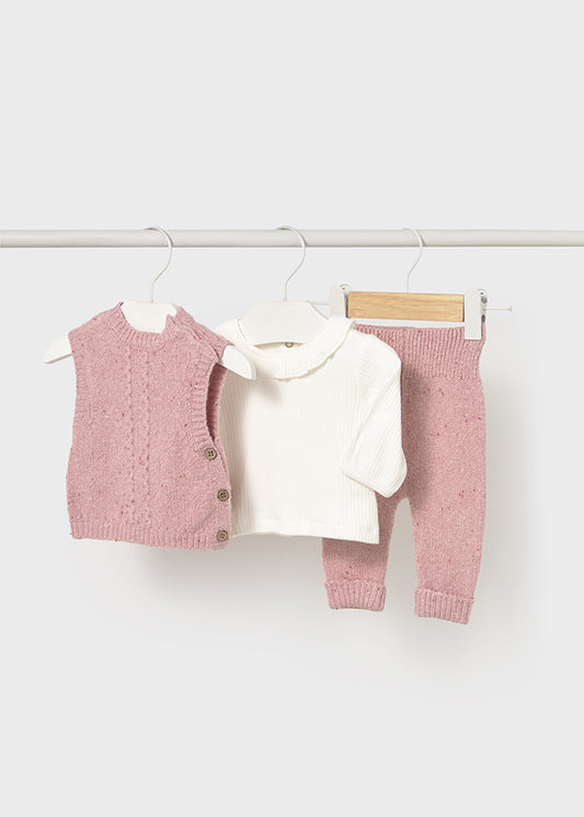 Conjunto chaleco tricot