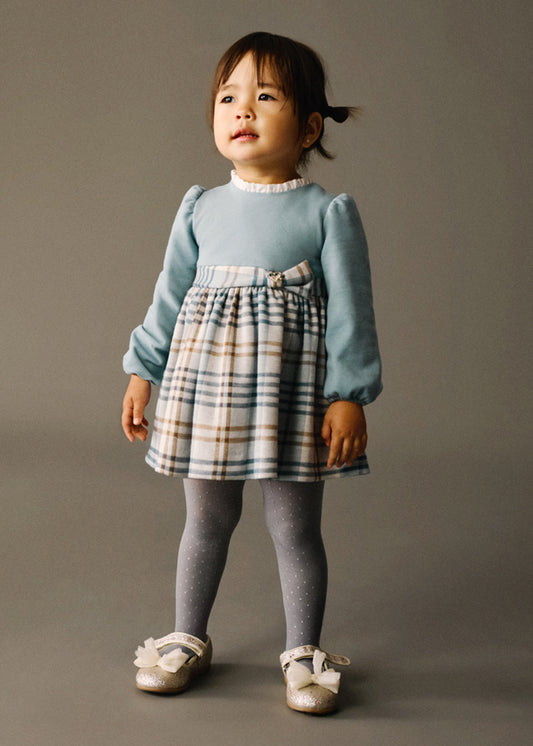 Vestido cuadros combinado