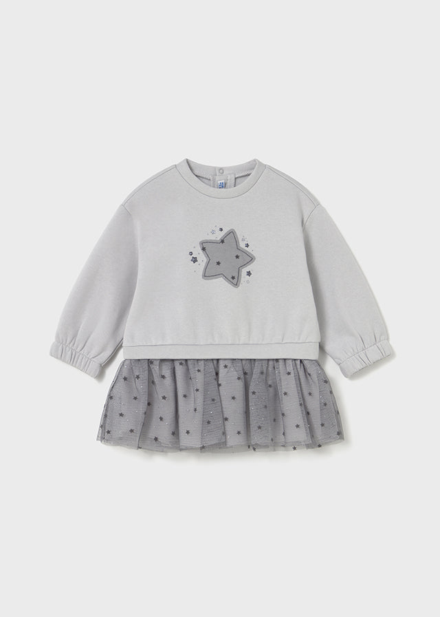 Vestido combinado tul estrella
