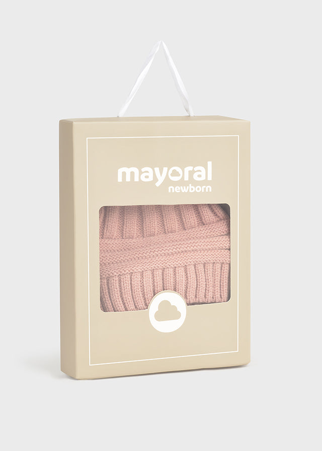 Gorro tricot rosa