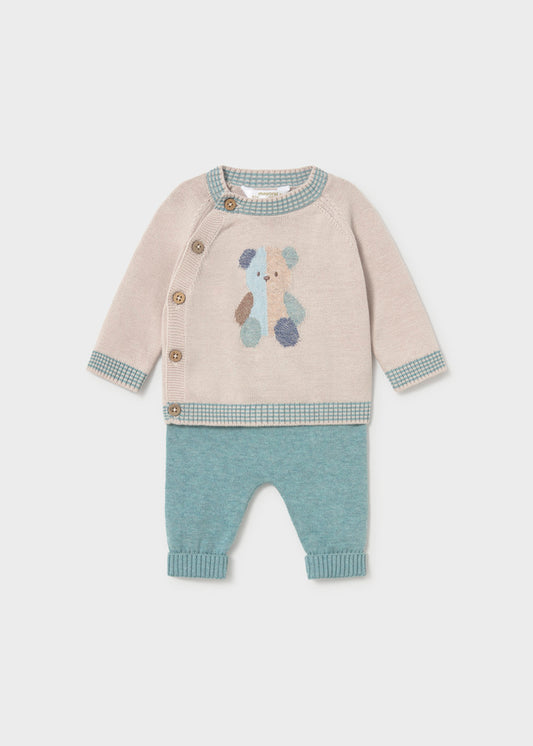 Conjunto pantalón y jersey osito recién nacido