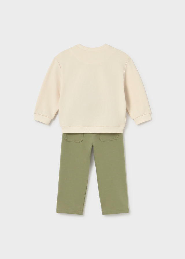 Conjunto pantalón y sudadera bebé dinosaurio