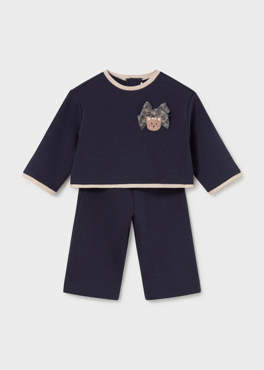 Conjunto pantalón y jersey bordado bebé