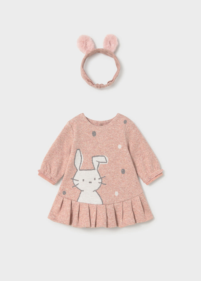 Vestido con diadema recién nacida
