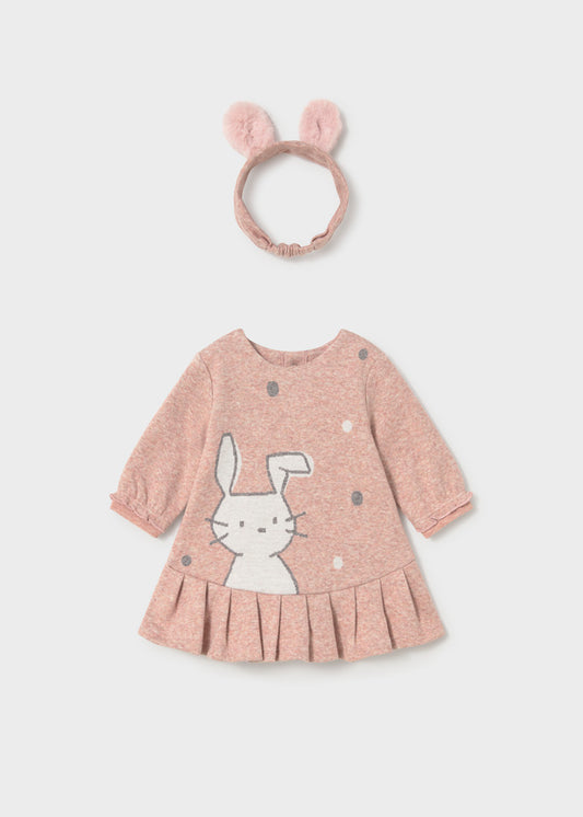 Vestido con diadema recién nacida
