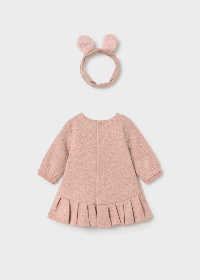 Vestido con diadema recién nacida