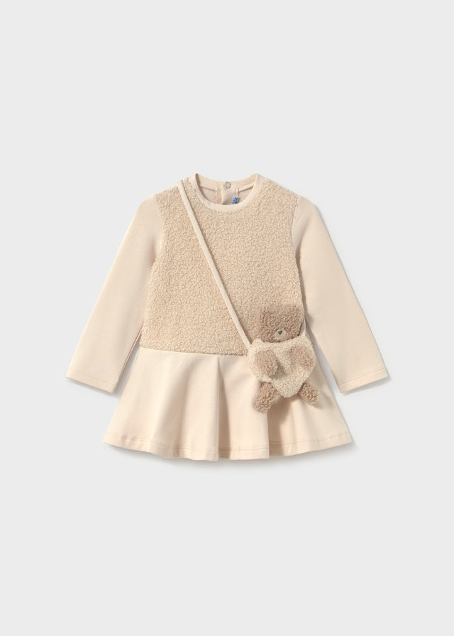 Vestido combinado con bolso osito bebé