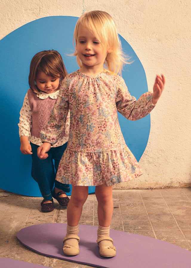 Vestido bambula estampado bebé