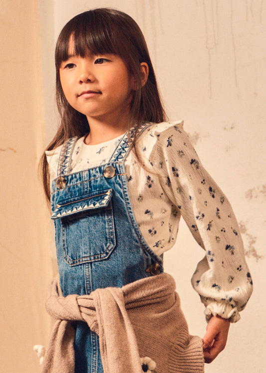 Blusa bambula estampada niña