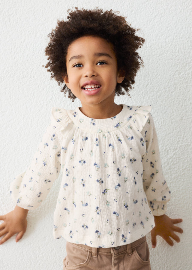 Blusa bambula estampada niña