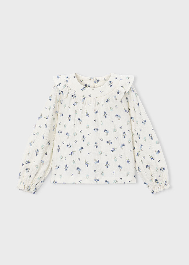 Blusa bambula estampada niña