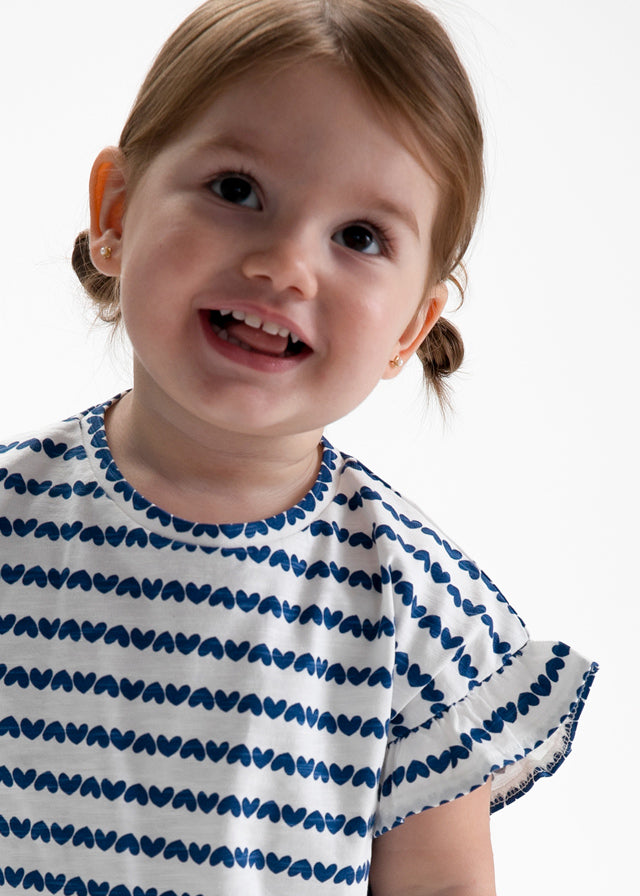 Camiseta rayas corazones