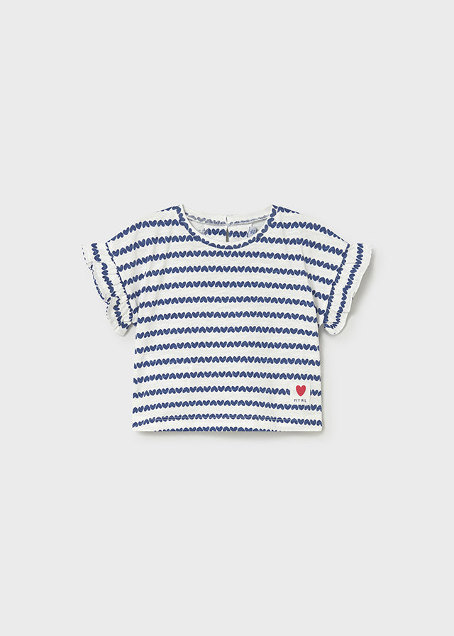 Camiseta rayas corazones