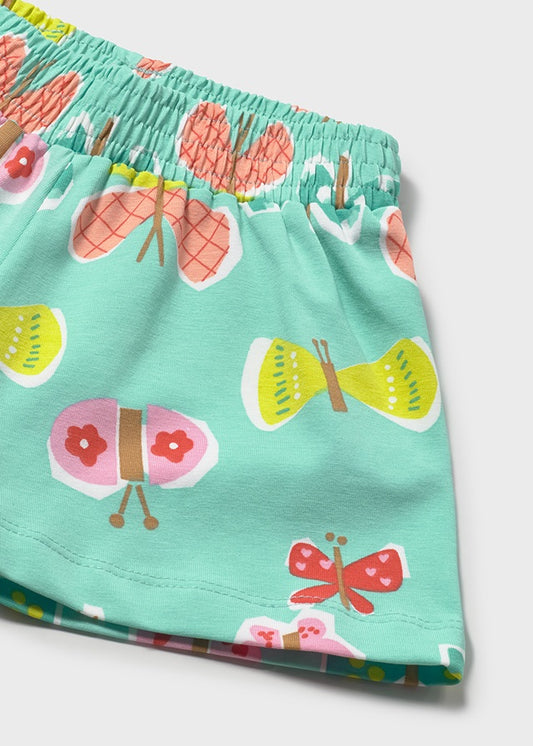 Pantalón corto estampado mariposa