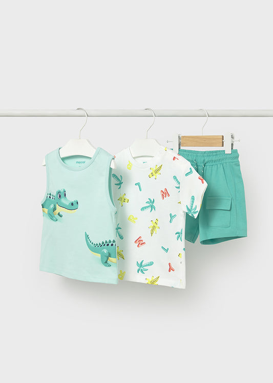 Conjunto 3 piezas cocodrilo