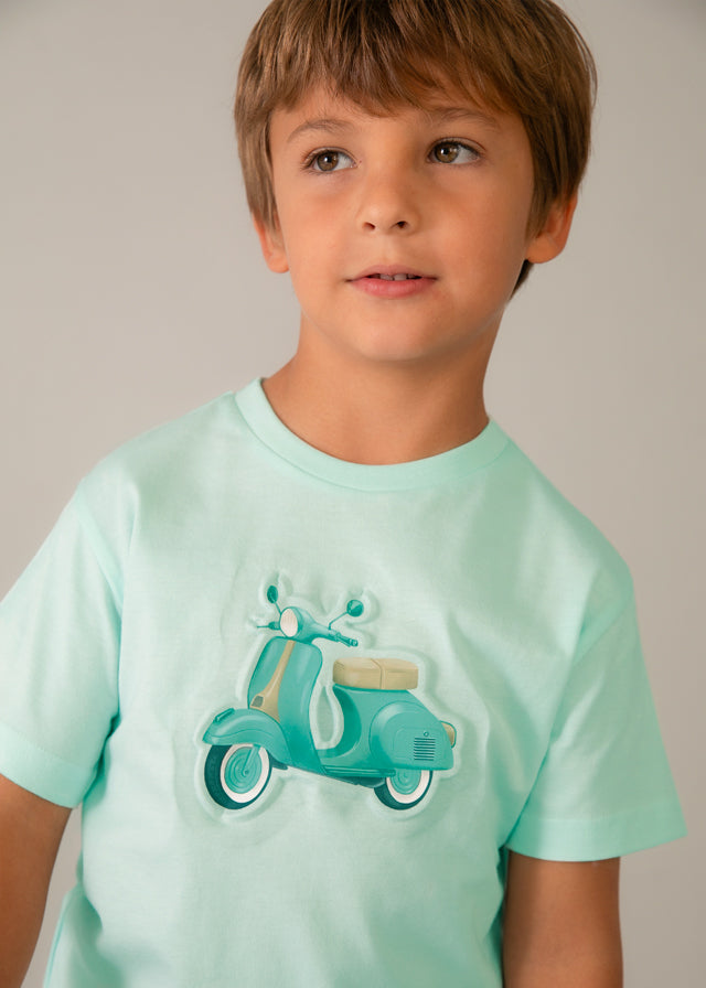 Camiseta moto relieve