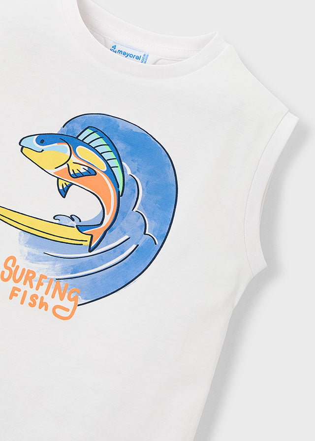 Camiseta pez surf