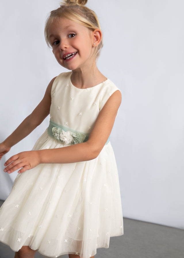 Vestido ceremonia tul bordado