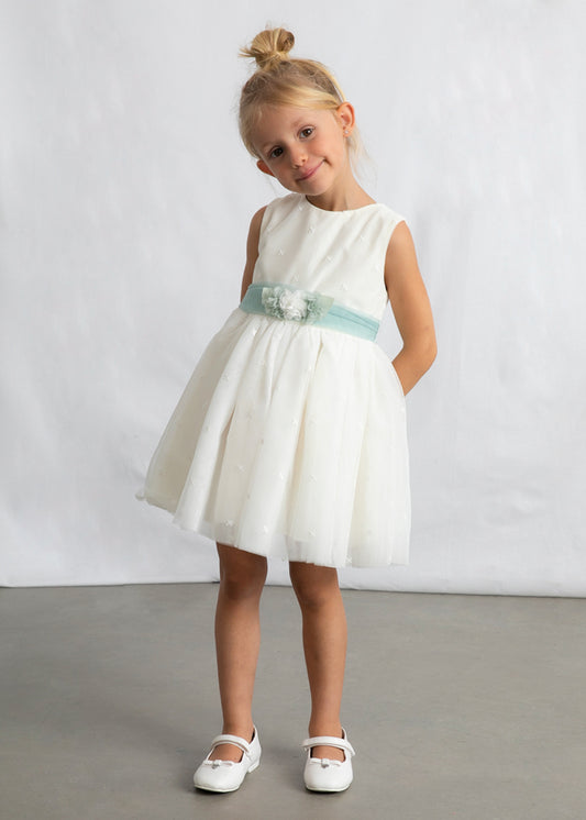 Vestido ceremonia tul bordado
