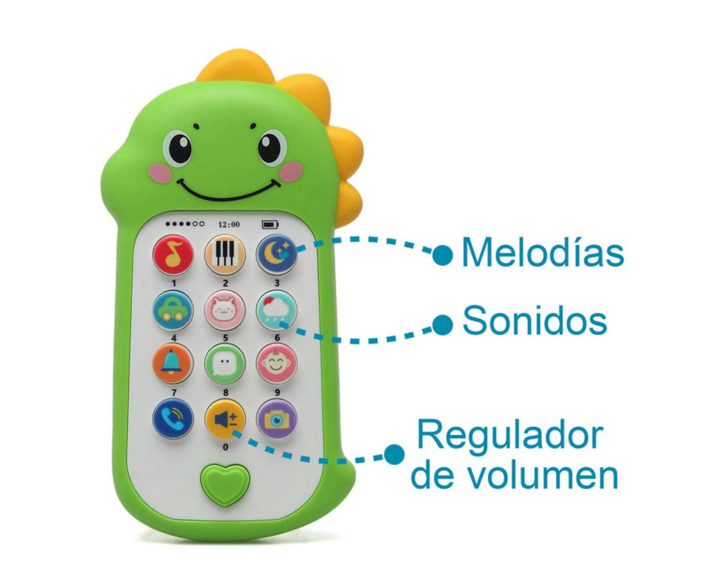 Teléfono musical dinosaurio