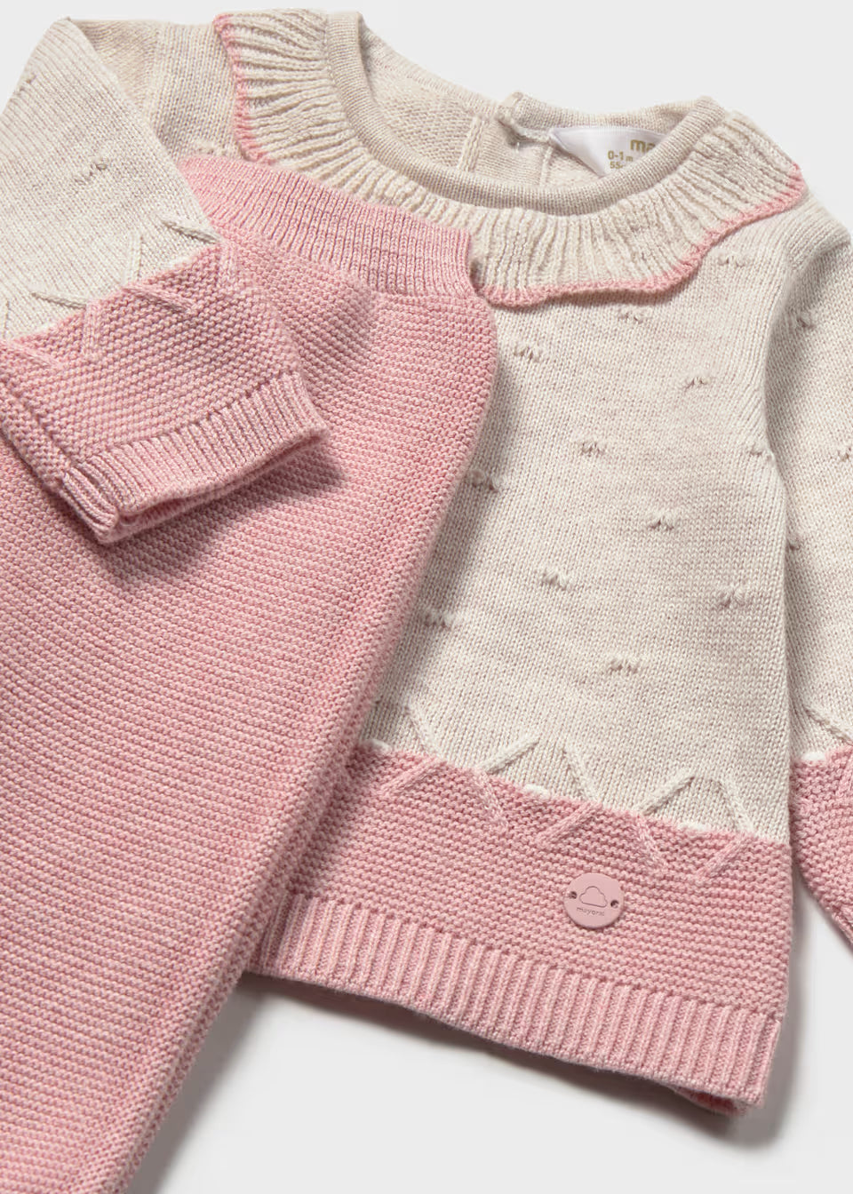 Conjunto 3 piezas tricot recién nacida
